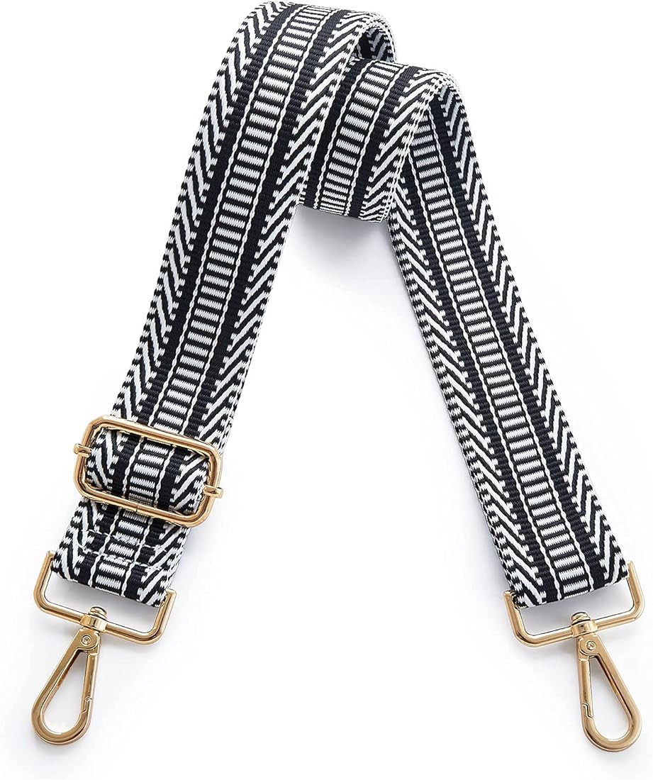 Purse Strap Replacement Crossbody Wide Shoulder Strap Adjustable Canvas Straps Handbag Strap Repl... | Amazon (US)