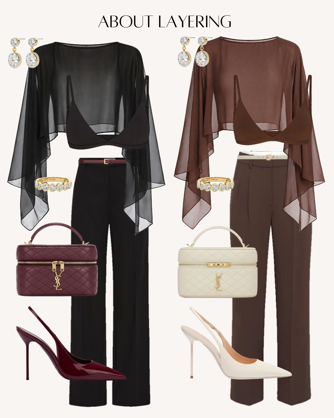 From midnight black to soft mocha tones —same mood, different power. 🖤❤️🤎🤍

#LTKootd #LTKgrwm #LTKSaleAlert