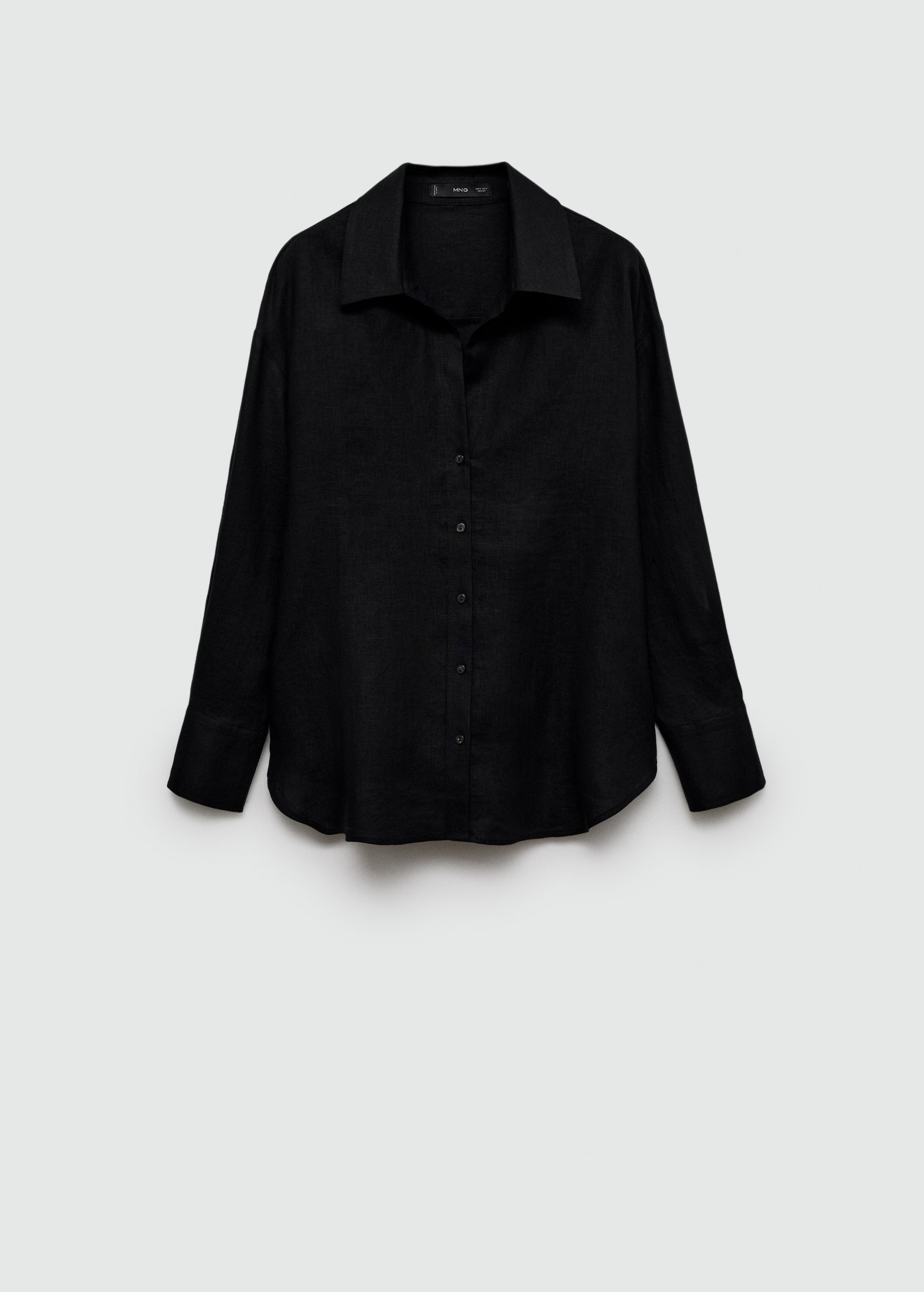 100% linen long-sleeved shirt | MANGO (US)