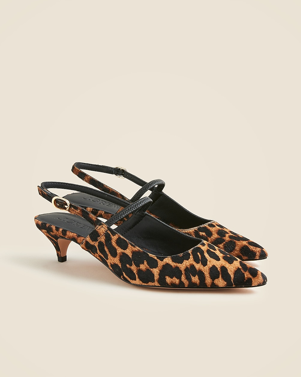 Robin slingback kitten heels in printed calf hair | J. Crew US