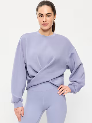 Bounce Fleece Twist-Front Top | Old Navy (US)