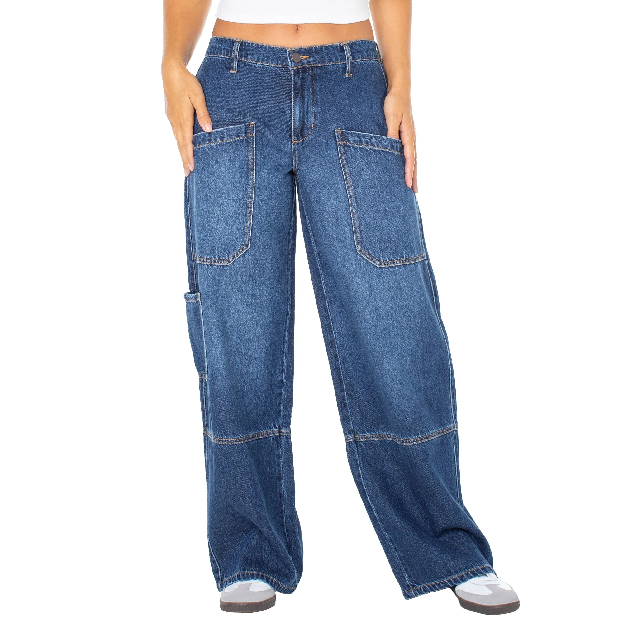 Celebrity Pink Women's and Women's Plus Wide Leg Gardener Jeans, Sizes XS-4X - Walmart.com | Walmart (US)