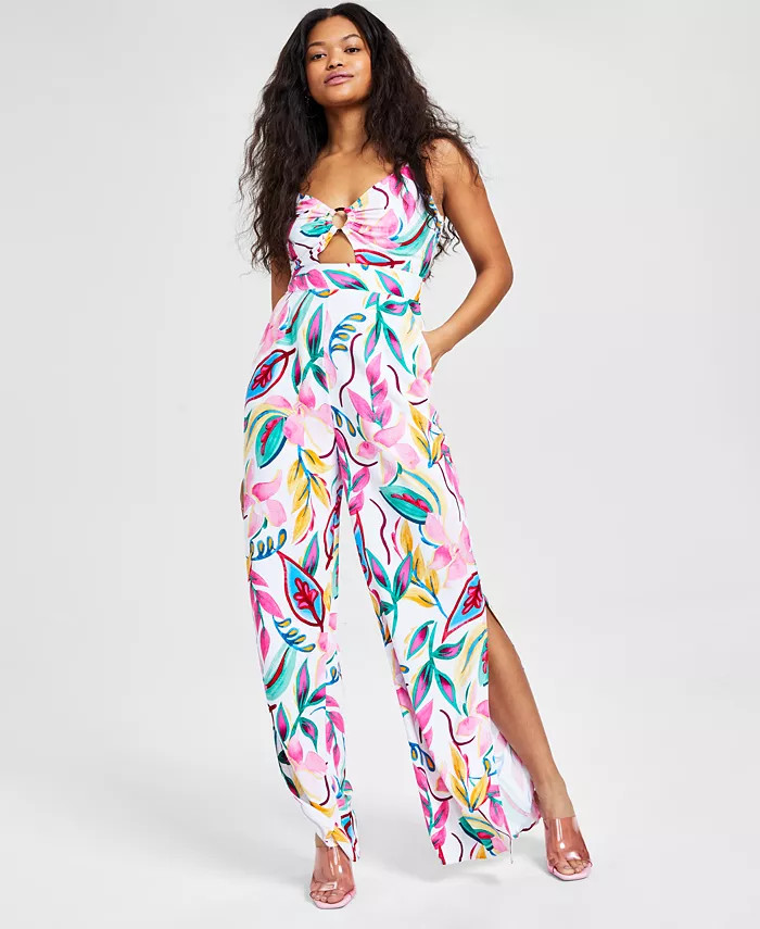 Bar III Women's Sleeveless Wide-Leg Jumpsuit, Created for Macy's & Reviews - Pants & Capris - Wom... | Macys (US)