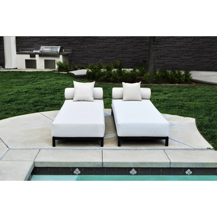 Daneen Outdoor Metal Chaise Lounge | Wayfair North America