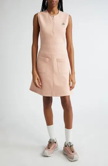 Moncler Sleeveless Cotton Blend Interlock Dress | Nordstrom | Nordstrom