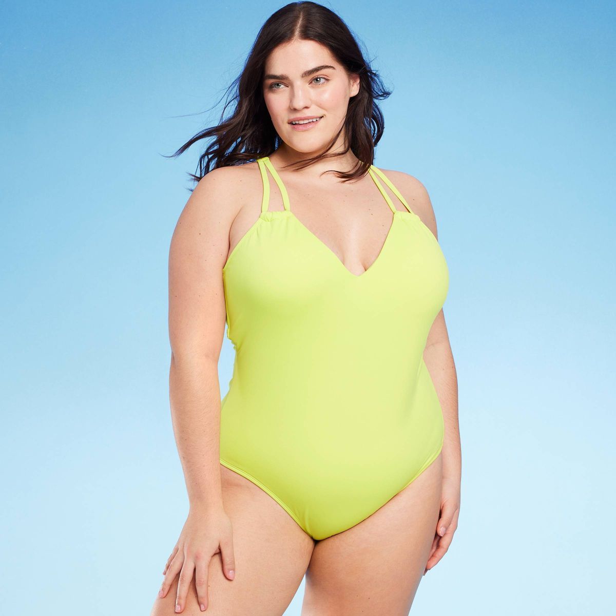 Women's Tunneled Plunge One Piece Swimsuit - Shade & Shore™ | Target