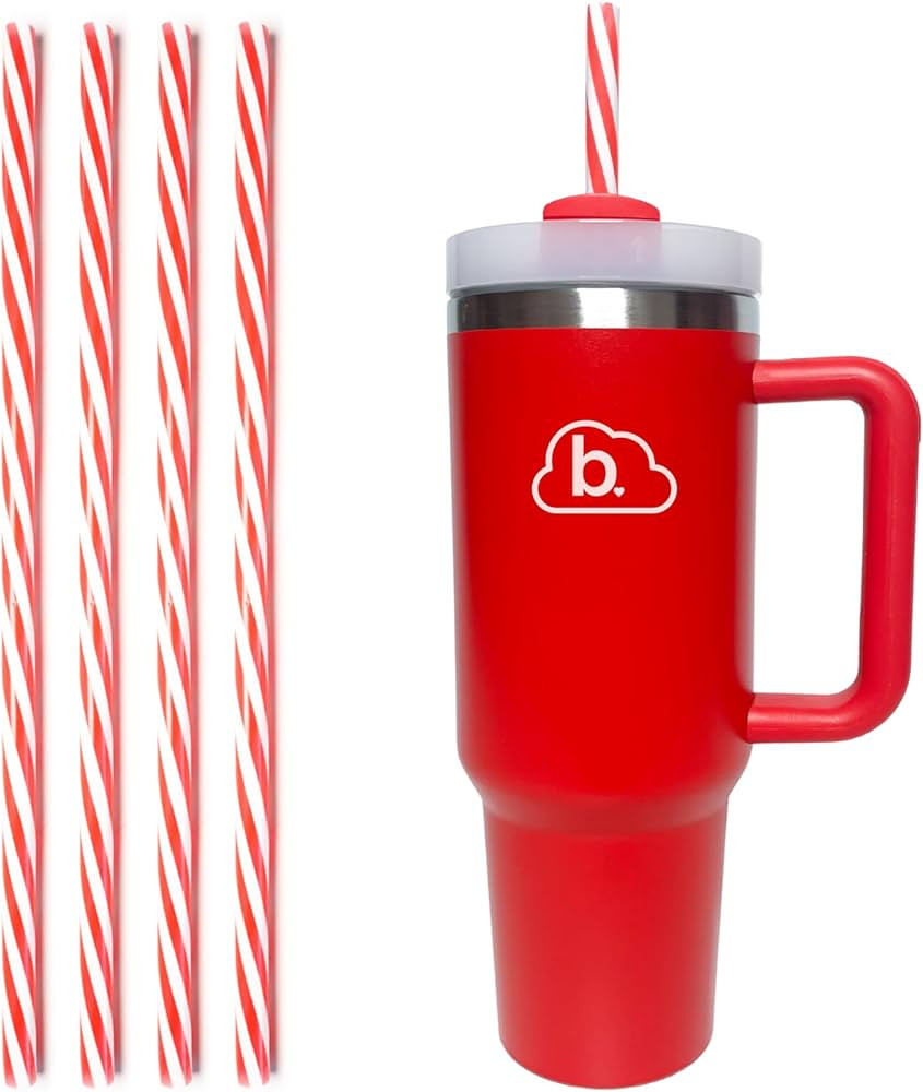 | 40oz Candy Cane Straws, 40oz Christmas Straws, 12 inch Candy Cane Straws, Extra Long Straws, 30... | Amazon (US)