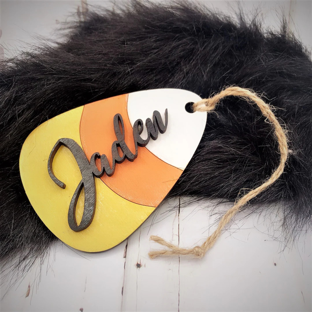 Halloween Name Tag - Candy Corn Name Tag - Halloween Custom Tag - Trick or Treat Bag Tag - Hallow... | Etsy (US)