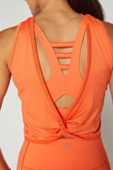 Anjali Twist Back Bind Mesh Tank Top | MPG Sport
