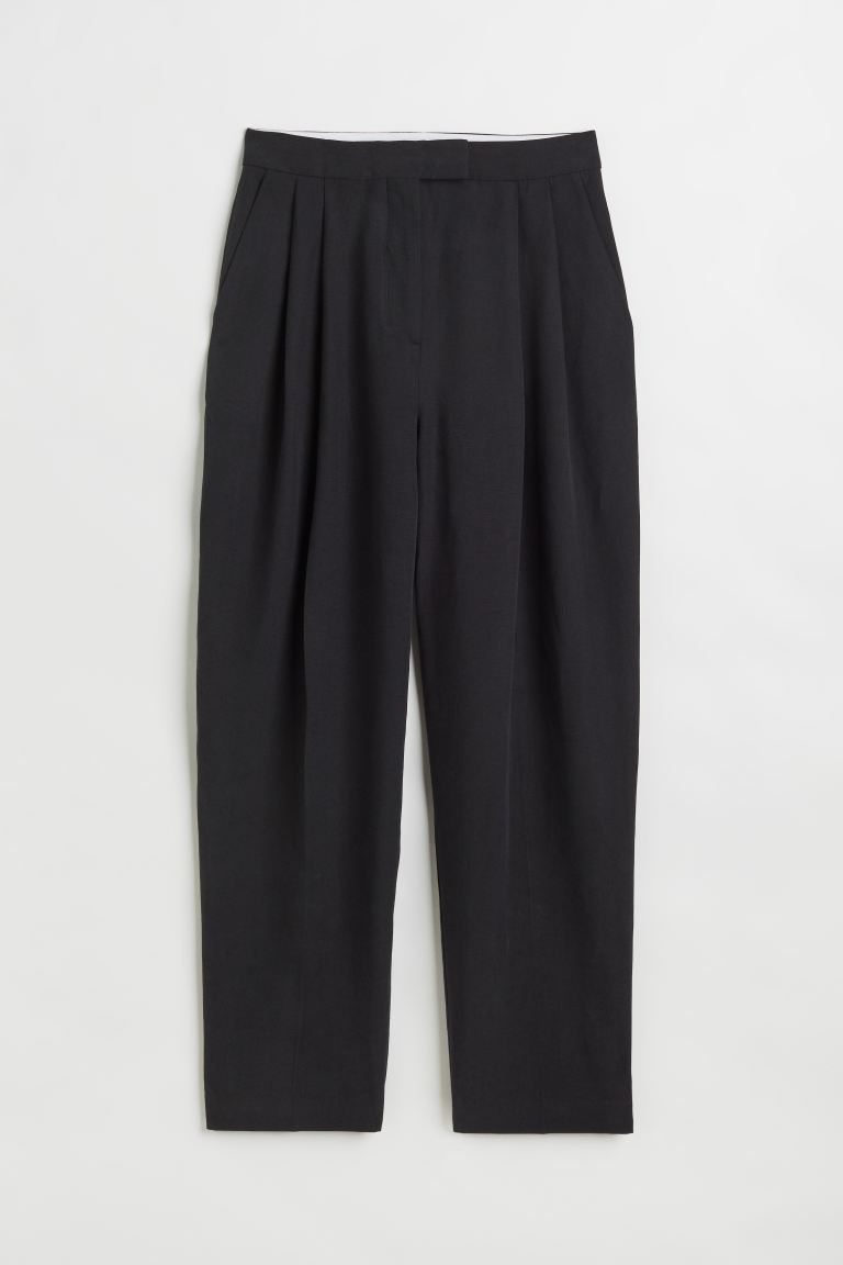 Linen-blend tailored trousers | H&M (UK, MY, IN, SG, PH, TW, HK)