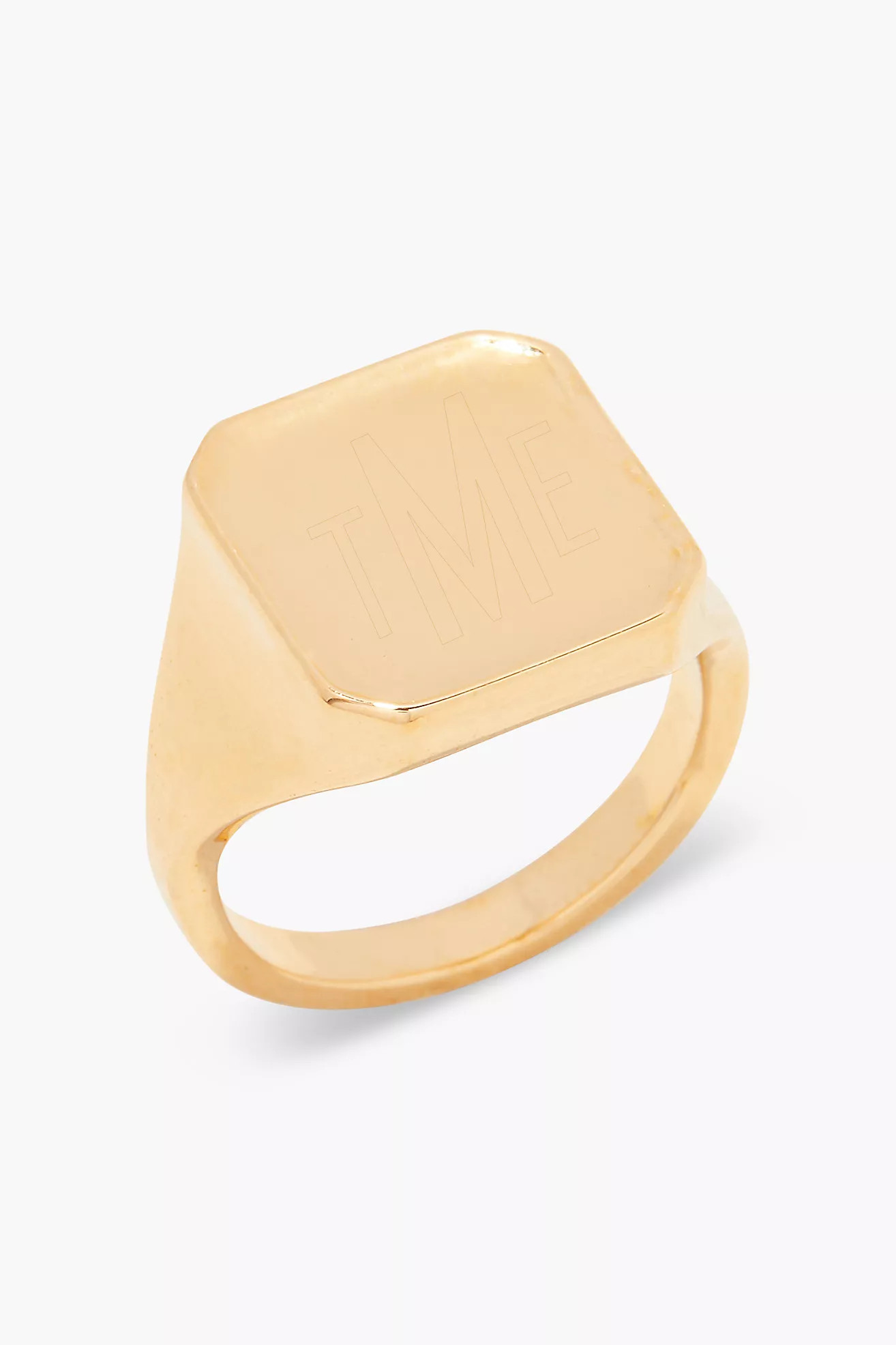 Brook & York Custom Monogram Cushion Signet Ring | Anthropologie (US)