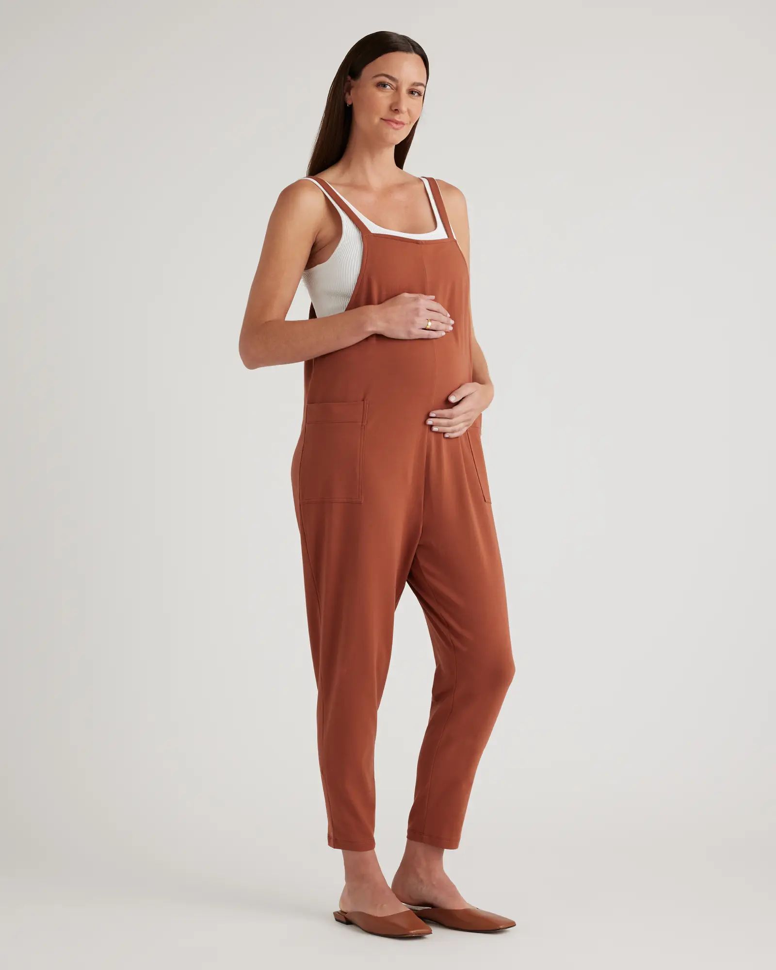 Organic Cotton Maternity Overalls | Quince