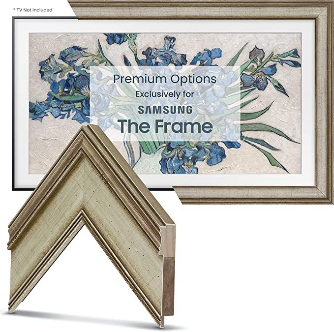 Deco TV Frames - Warm Silver Smart Frame Compatible ONLY with Samsung The Frame TV (55", Fits 202... | Amazon (US)