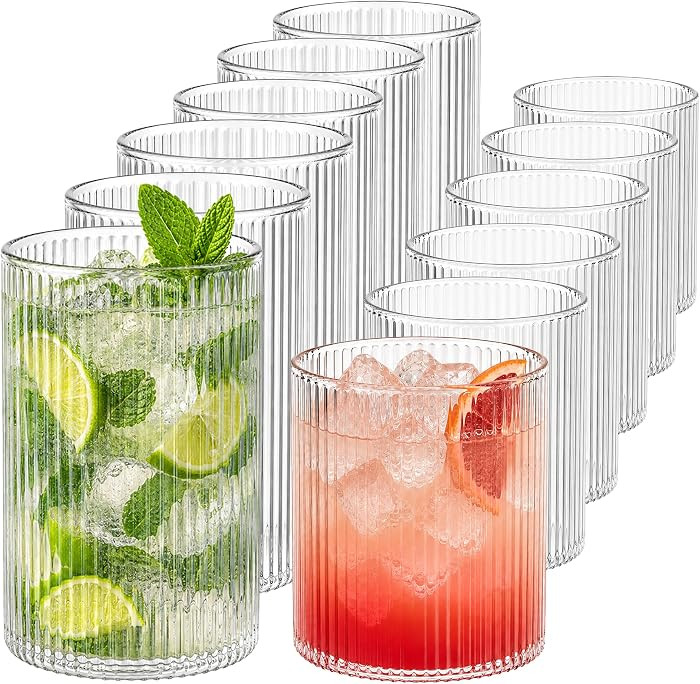 MIAMIO - Trinkgl\u00e4ser Set/Wassergl\u00e4ser (6\u00d7 280 ml, 6x 430 ml) - Senita | Amazon (DE)