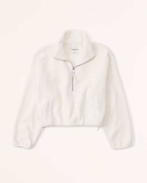 Cinched Sherpa Half-Zip | Abercrombie & Fitch (US)