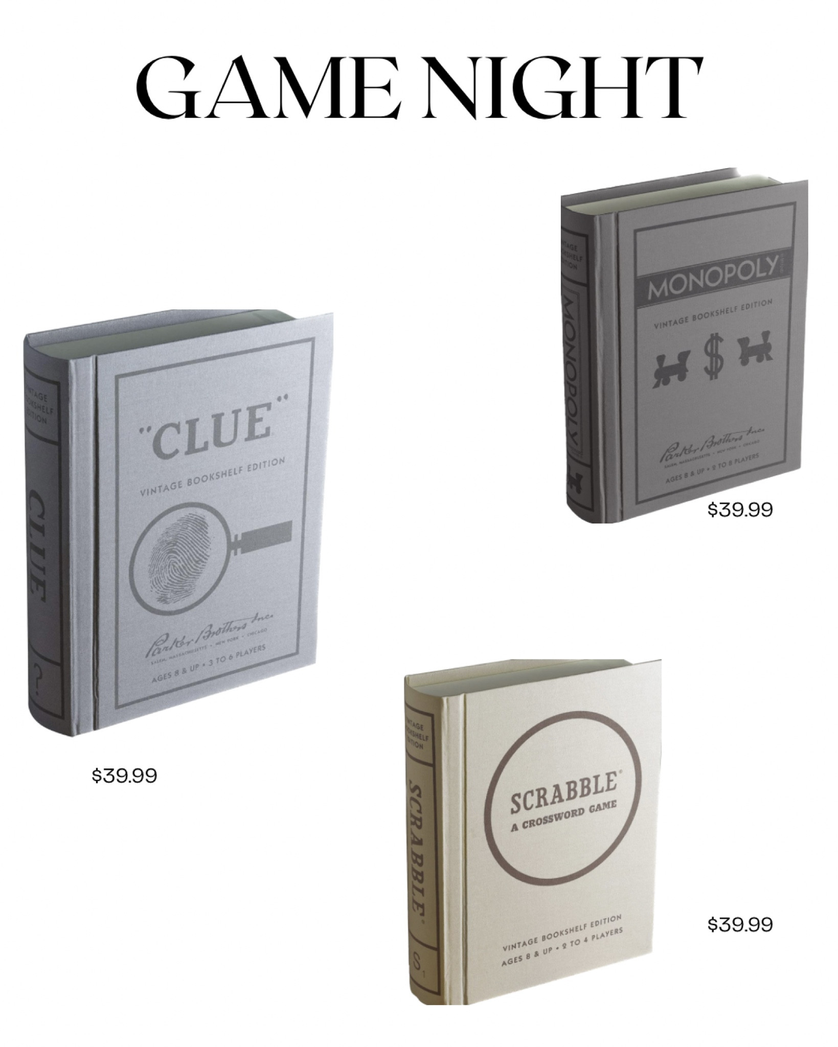 Game night, Amazon game night, vintage games, scrabble game, monopoly game, clueless game, gifts, gifts for mom, gifts for her, gifts for dad, wishlist 

#LTKhome #LTKGiftGuide #LTKFind