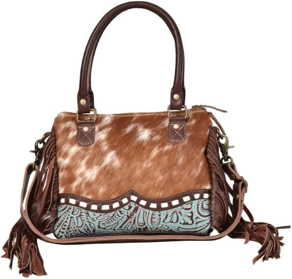 Myra Bag Women's Cowhide Satchel Brown One Size | Amazon (US)