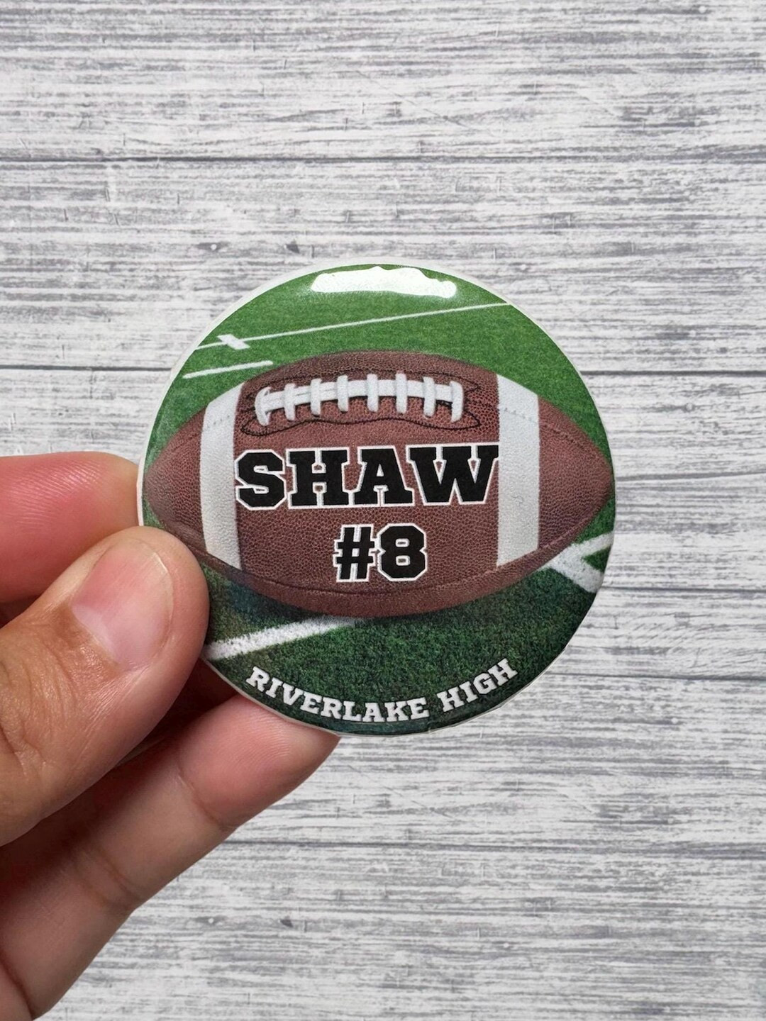 Custom Football Button 2.25” - Etsy | Etsy (US)