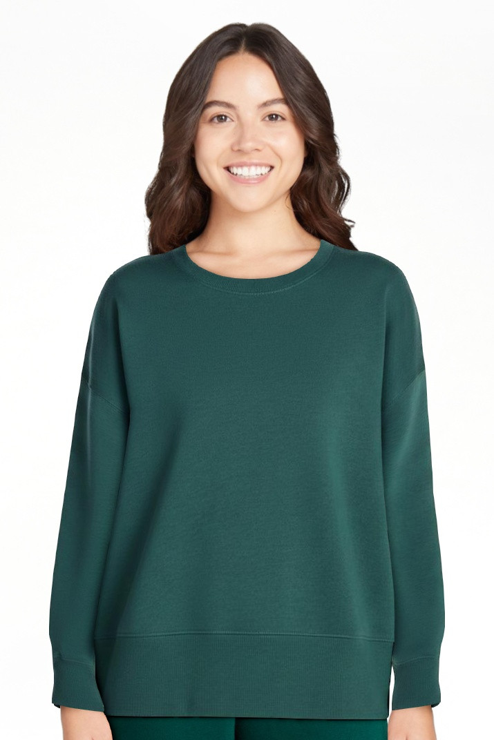 No Boundaries Boxy Fleece Sweatshirt, Midweight, Women's XXS-XXL | Walmart (US)