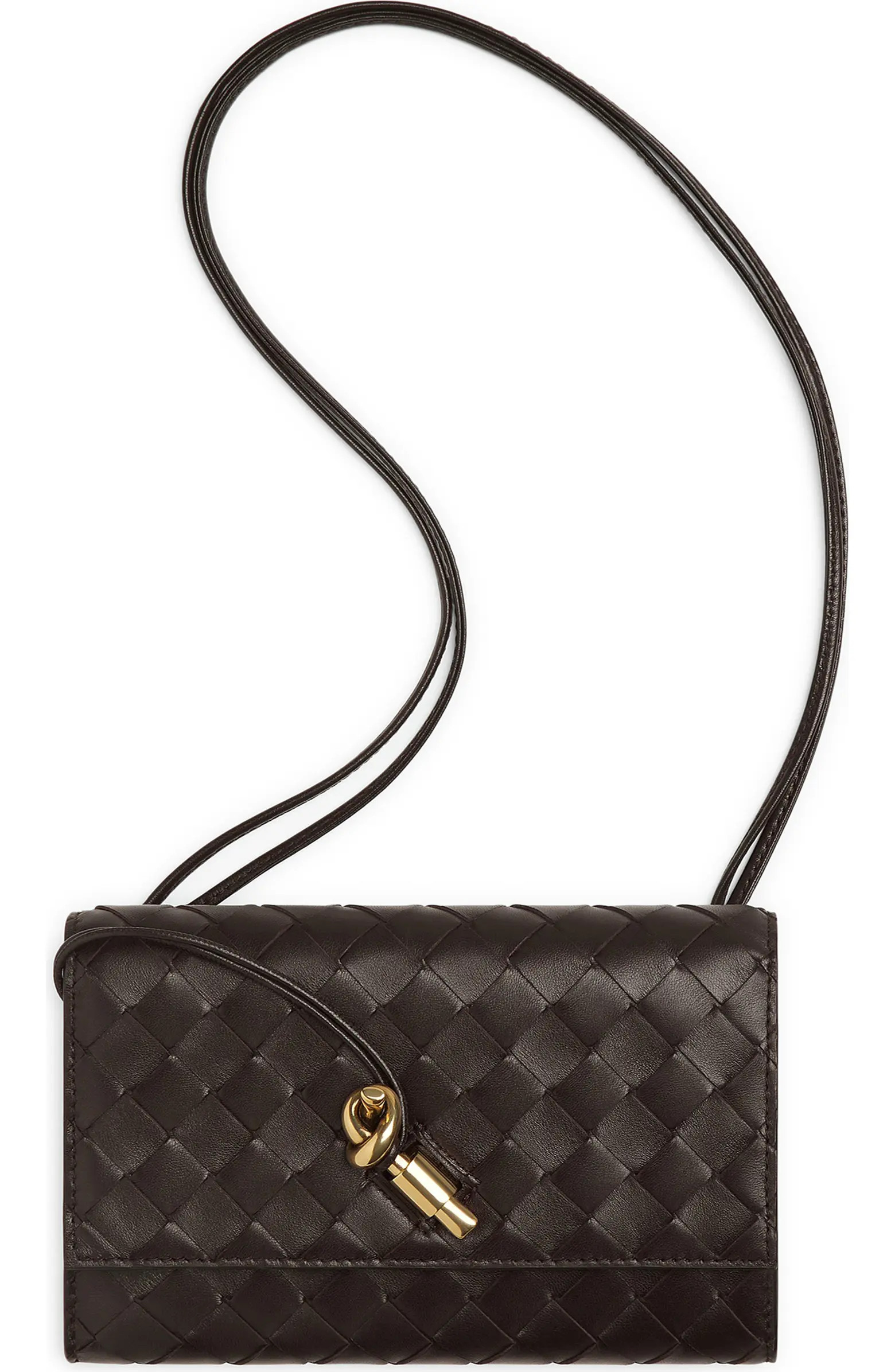 Andiamo Intrecciato Leather Slim Shoulder Bag | Nordstrom