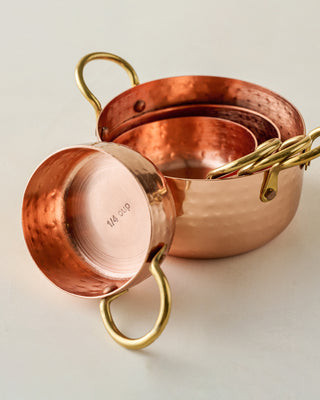 Hammered Copper & Gold Measuring Cups | Magnolia