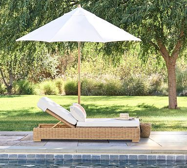 Huntington All-Weather Wicker Chaise Lounge | Pottery Barn (US)