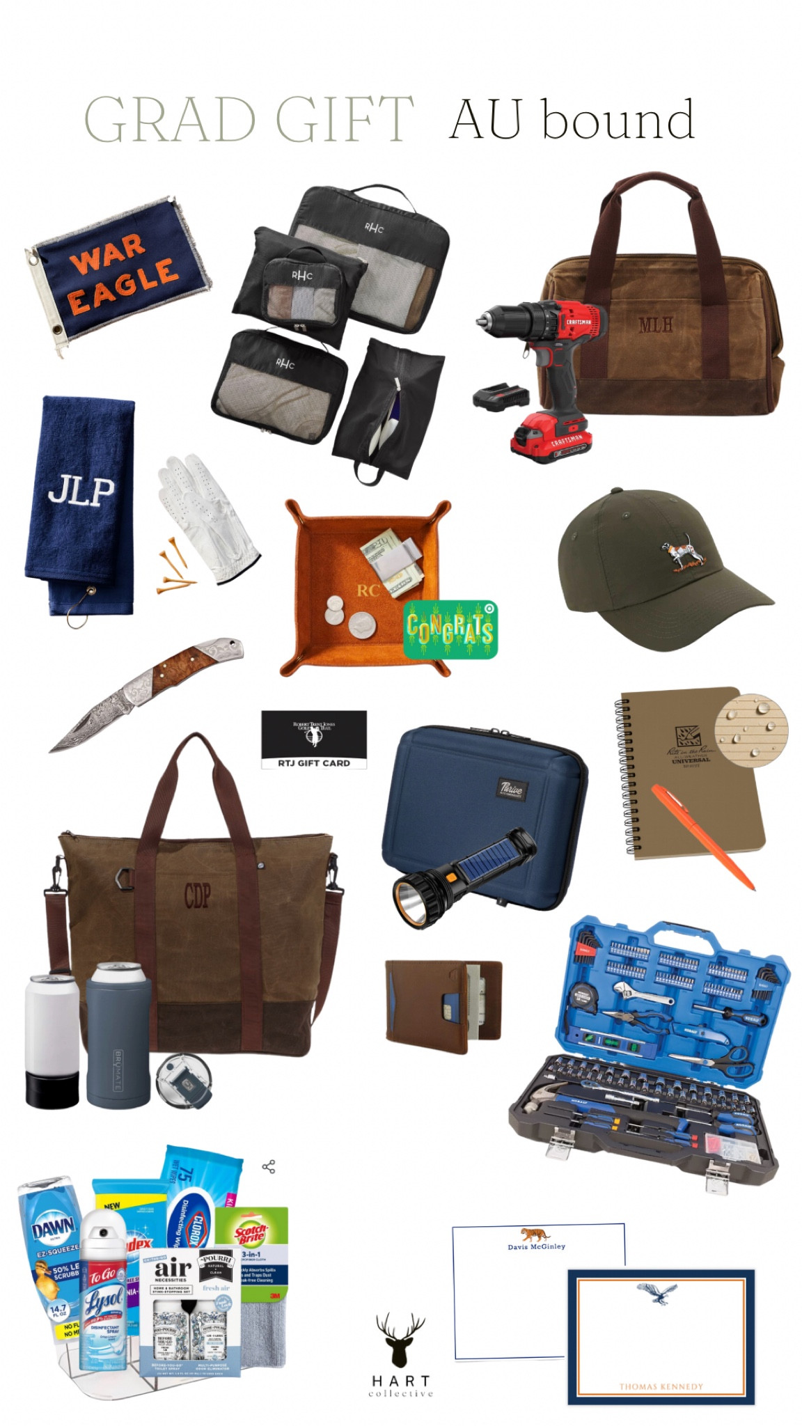 High school grad gifts for all of the future Auburn men! 

There is so much to do here on The Plains and these gifts will be used far beyond freshman year in the dorm! Whether it be a day trip with buddies to Chewacla or the Tuskegee National Forest, weekend volunteering project in the A-O community, or afternoon at RTJ, these gifts provide practicality and a little fun.

high school boy grad gift | gifts for upcoming auburn freshmen | guy gifts under $100 | sportsman gifts | practical gifts for guys | custom mens travel organizers packing cubes | custom mens tool bag | custom mens cooler tote | car emergency kit | apartment tool set | golf gifts | auburn university tigers gifts

#LTKSeasonal #LTKunder100 #LTKmens