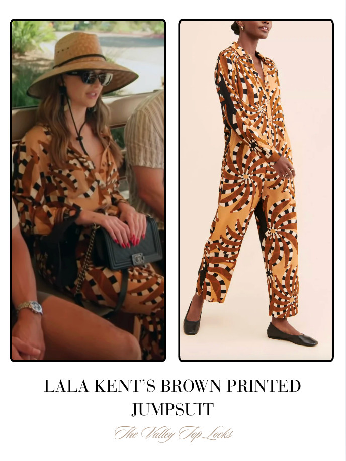  Lala Kent's Brown Printed Jumpsuit  

 