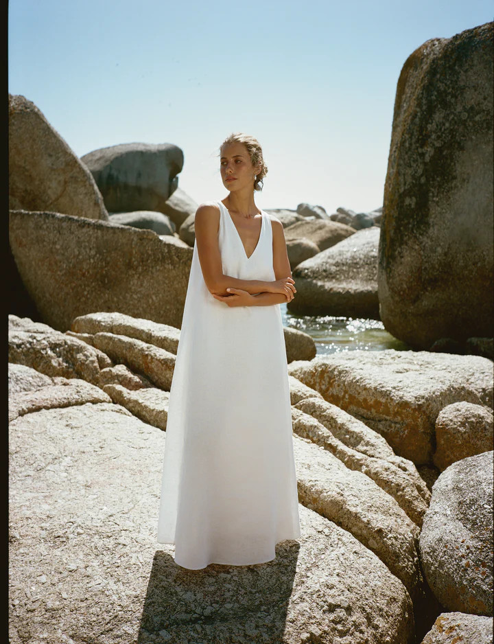 Blenheim Dress: Linen, Black | With Nothing Underneath