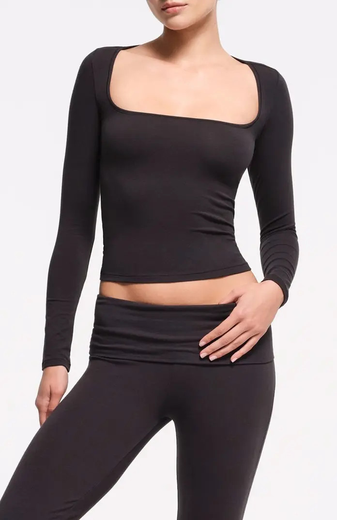 SKIMS Scoop Neck Cotton Blend Jersey T-Shirt | Nordstrom | Nordstrom