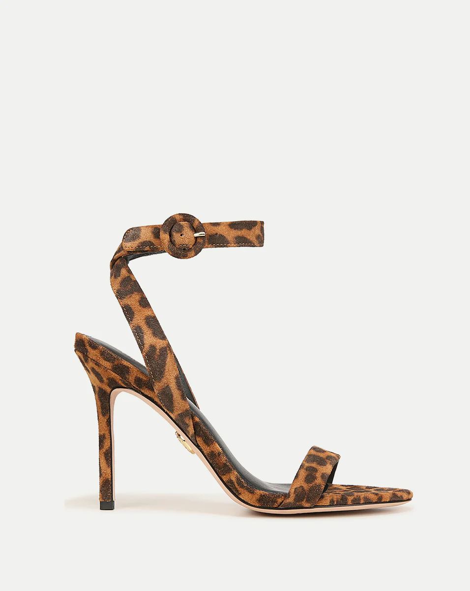 Darcelle Leopard Ankle-Strap Stiletto Heel | Veronica Beard
