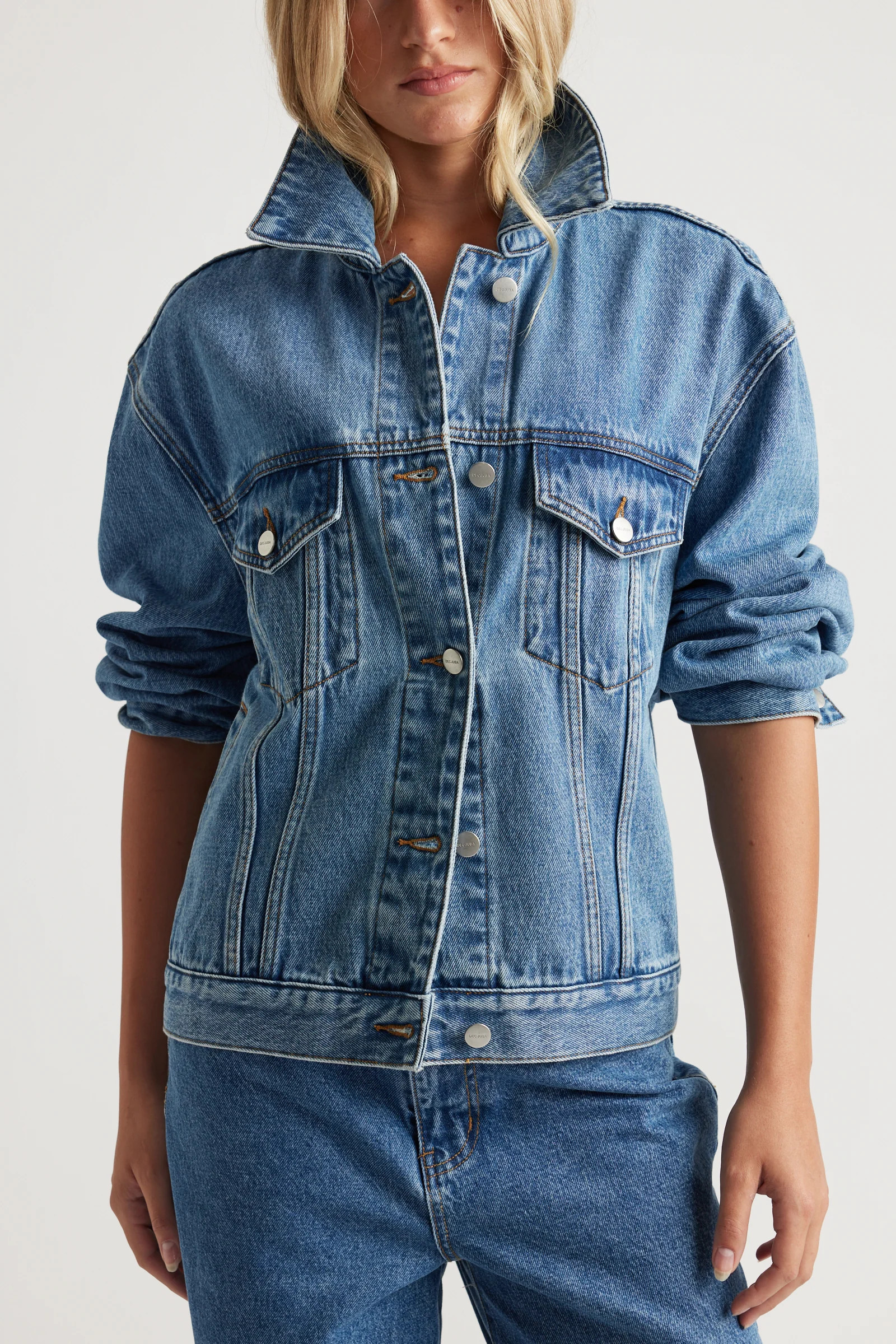 Nakita Denim Jacket - Pacific Blue | DECJUBA
