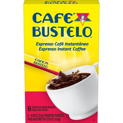 Café Bustelo Espresso Instant Coffee Single Serve Packets - 6ct | Target