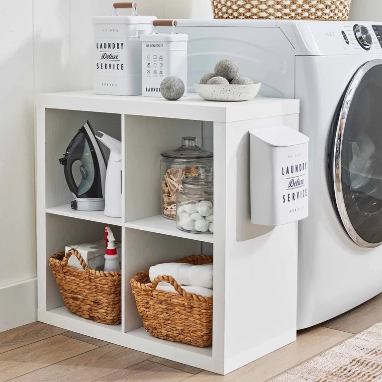 Better Homes & Gardens 4 Cube Storage Organizer, White Texture | Walmart (US)