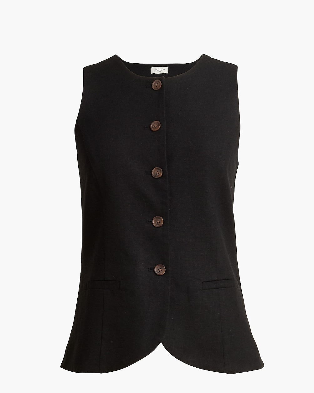 Linen-blend button-front vest | J.Crew Factory