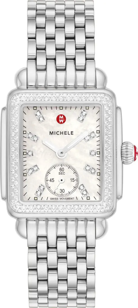 MICHELE Deco Mid Diamond Bracelet Watch, 29mm | Nordstrom | Nordstrom