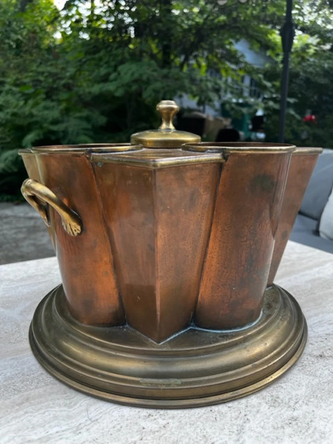 1920s Art Deco Tapered Copper Wine Cooler - Etsy | Etsy (US)