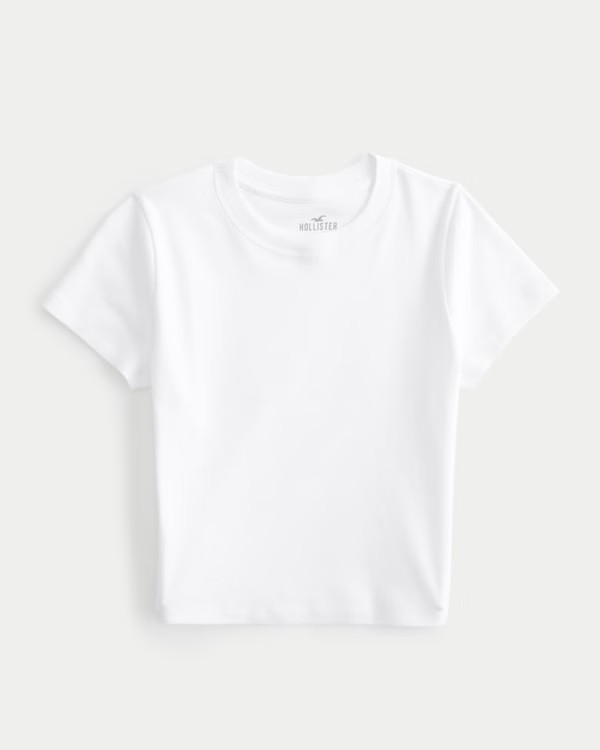 Seamless Fabric Crew Baby Tee | Hollister (US)