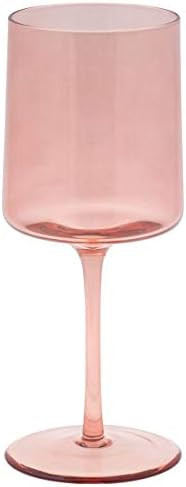 KARMA GIFTS MID CENTURY WINE GLASS BLUSH | Amazon (US)