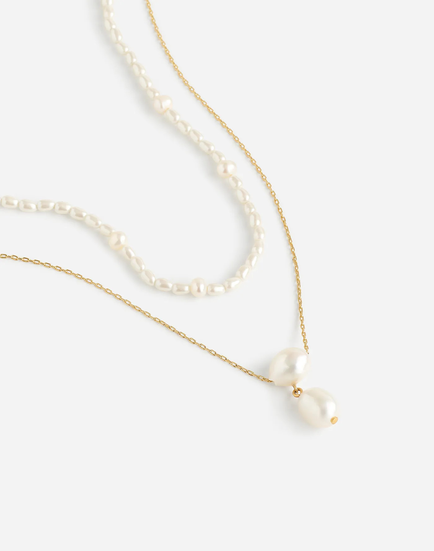 Two-Pack Pearl Crystal Necklace Set | Madewell