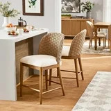 My Texas House Saylor Counter-Height Bar Stools, Set of 2 | Walmart (US)