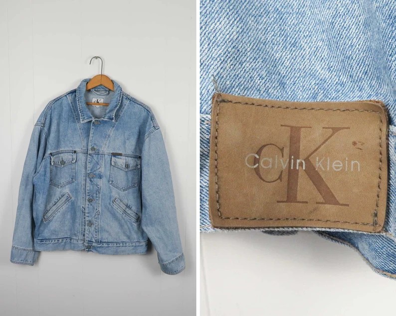 Vintage Calvin Klein Denim Jean Jacket. Denim Coat. Button Up. - Etsy | Etsy (US)