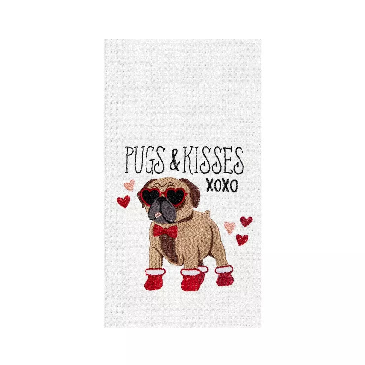 C&F Home Pugs & Kisses Valentine's Day Kitchen Towel | Target