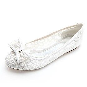 Women's Shoes Round Toe Flat Heel Lace Flats Wedding Shoes More Colors available | Light in the Box