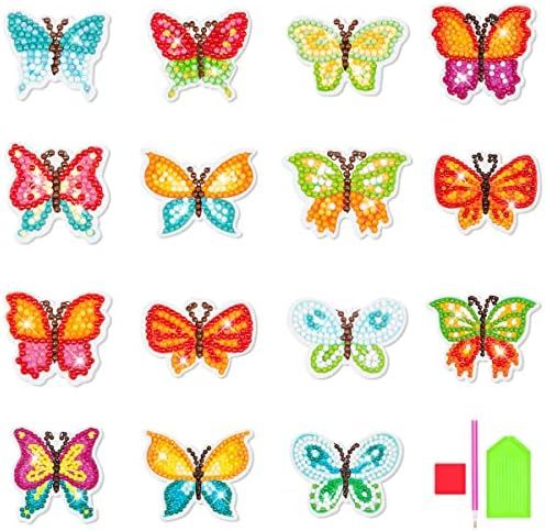 Sonsage 15PCS Diamond Painting Stickers Kits for Kids Adult,Butterlies Animal Easy Diamond Art Mo... | Amazon (US)