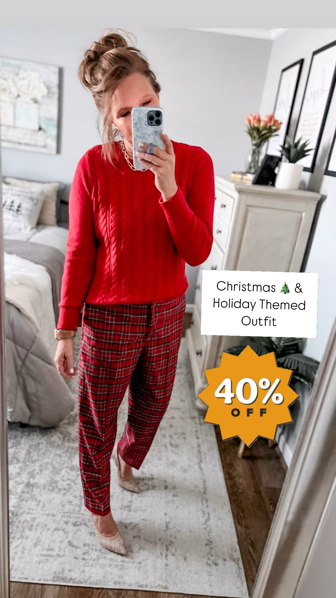 Cable sweater comes in multiple colors, 40% off styled with tartan ankle pants (also 40% off, fits tts) and embellished heels. 

Christmas outfit, holiday outfit, party, tartan, gift ideas, sweaters, cyber week, sale

#LTKParties #LTKSaleAlert #LTKHoliday

#LTKGiftGuide #LTKWatchNow #LTKSaleAlert