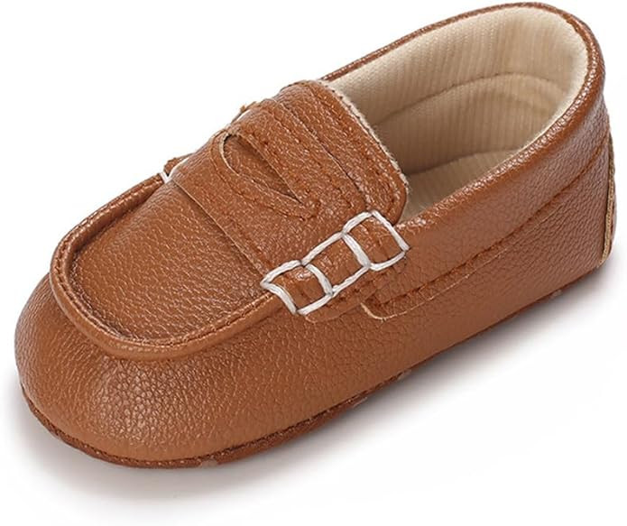 LONSOEN Baby Girls Boys Dress Loafers Oxford Soft Bottom Infant Prewalk Shoes | Amazon (US)