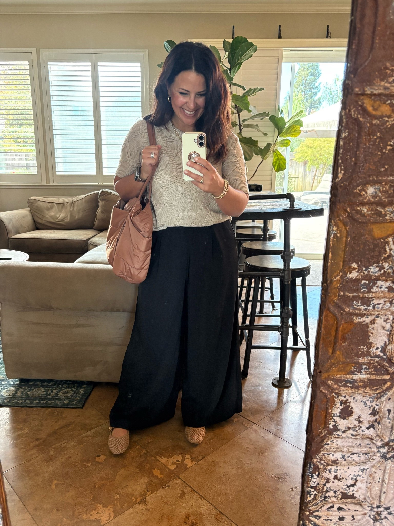 Amazon is coming through with another easy, affordable teacher workwear outfit! 🤎🖤 Everything in today’s look is from Amazon, and these pieces are so good for building a capsule work wardrobe.

The wide-leg pants are a size Small Short, and they’re giving me that polished, comfortable fit I want for a full day in the classroom. The textured sweater is a Small and is perfect for fall transitional outfits and cooler school days. 🍂

And these mesh ballet flats?! They have memory foam, so they’re actually comfortable enough for walking around the classroom all day. I’m wearing a 6—size down ½ size.

Perfect for teacher outfits, teacher workwear, work outfits, business casual, business casual workwear, fall work outfits, fall transitional outfits, classroom outfits, comfortable work shoes, wide-leg pants, affordable workwear, Amazon fashion, Amazon finds, and petite-friendly outfits.

#SocialStudiesTeacher #TeacherStyle #TeacherOutfit #MiddleSchoolTeacher #TeacherLife #HistoryTeacher #BackToSchoolStyle #TeacherFashion #WorkingMomStyle #CasualTeacherOutfit

#LTKootd #LTKWorkwear #LTKPetite