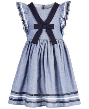 Bonnie Jean Little Girls Chambray Sailor Dress | Macys (US)