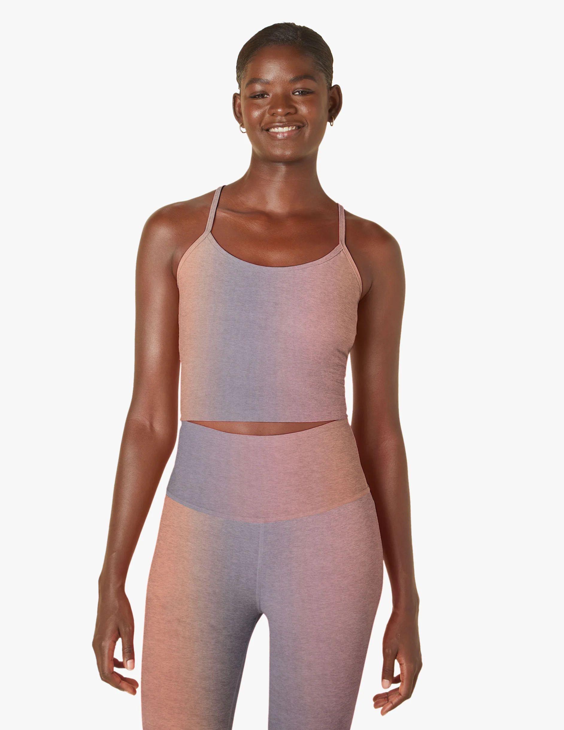 Chai Jewel Prismatic SoftMark Slim Racerback Cropped Tank | Beyond Yoga | Beyond Yoga